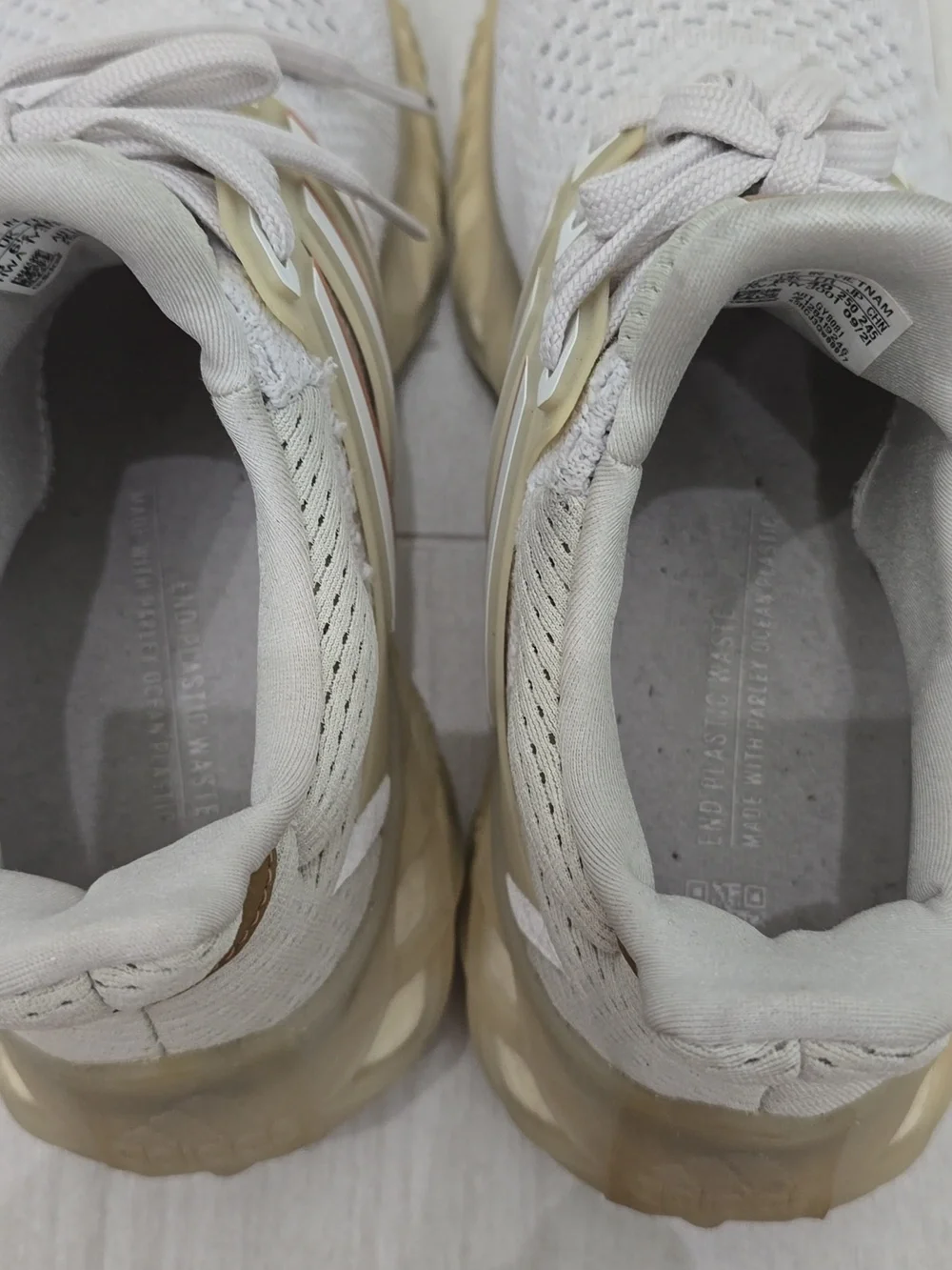adidas Light Gray White Copper Women's Sneakers Ultraboost DNA Web Size 8